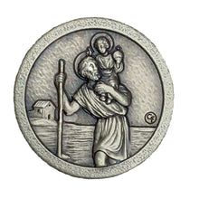 Christophorus Plakette Ø 2,3 cm – gesegnete Medaille mit Magnet