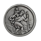 christophorus plakette Ø 3,0 cm silber gesegnet magnet für auto