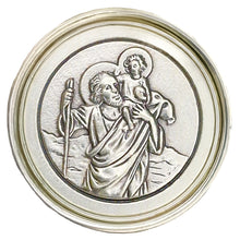 Christophorus Plakette Antik-Look Ø 2,3 cm – gesegnet & Magnet
