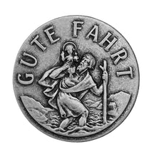 Christophorus Plakette Gute Fahrt Ø 2,3 cm – gesegnet & Magnet