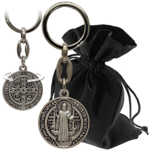 Benediktus Schlüsselanhänger 8 cm – gesegnete Medaille