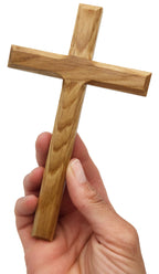 Wandkreuz 16×9,5 cm mit Fase aus Eichenholz - LUNEXUS