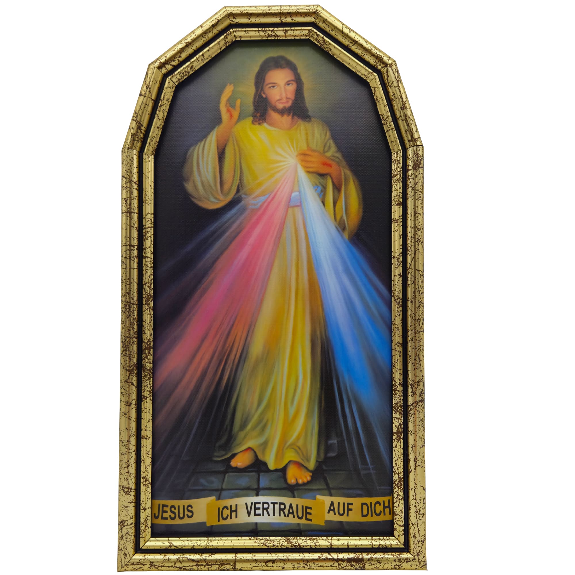 Wandbild Barmherziger Jesus 25×14 cm – Jesus, ich vertraue auf Dich - LUNEXUS