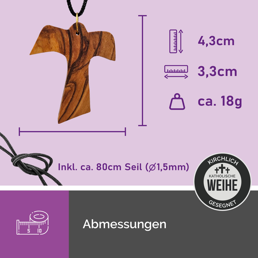 christliche halskette engel kreuz taube olivenholz geschenk taufe