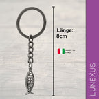 Jesus Fisch Schlüsselanhänger, Ichthys Symbol aus Metall - LUNEXUS
