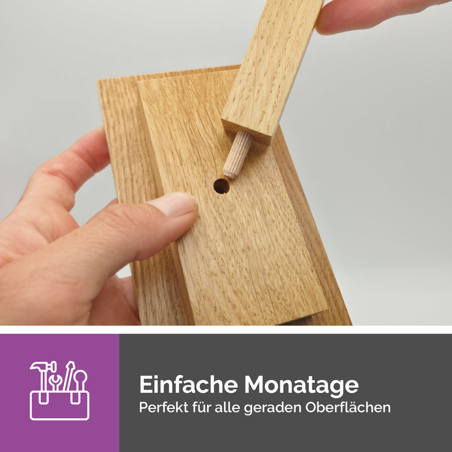Croix à poser 28,5 cm en hêtre avec socle – vue 3