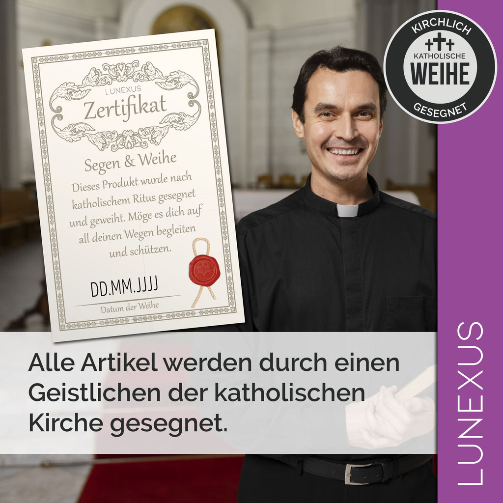 Christopherus Schlüsselanhänger 9 cm – „KOMM GUT HEIM" - LUNEXUS