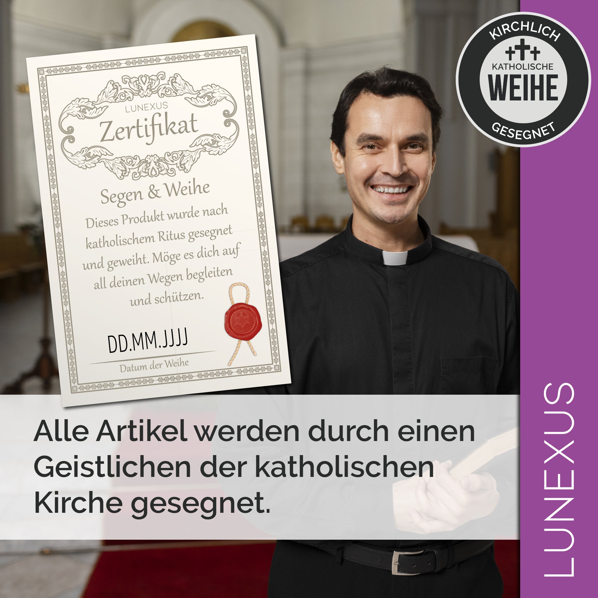 Kreuz-Cap mit 3D-Stick – Snapback verstellbar - LUNEXUS