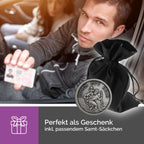 christophorus magnetmedaille ø 3 cm komm gut heim zertifikat und samtbeutel reisebegleiter