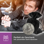 christophorus plakette Ø 3,5 cm silber magnetisch für reisen und fahranfänger