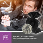 christophorus medaille Ø 2,3 cm im samtbeutel geschenkidee für taufe kommunion führerschein oder reisebegleiter