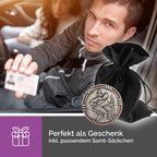 christophorus magnetmedaille ø 2,5 cm rot religiöses zubehör auto mit zertifikat