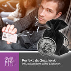 christophorus plakette Ø 3,0 cm metalloptik gravur gute fahrt im auto