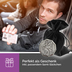 christophorus medaille achteckig ø 3 cm silberner rand magnet auto reisebegleiter