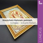 Schutzengelbild 12×17 cm – Motiv „Engel schützt Kinder vor Schlange“ - LUNEXUS