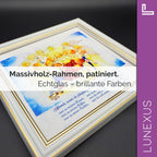 Schutzengelbild 18×18 cm – Motiv „Vierzehn Englein bei mir stehn“ - LUNEXUS