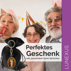 Schlüsselanhänger Barmherziger Jesus, Olivenholz - LUNEXUS