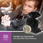 Christophorus Plakette Antik-Look Ø 3,6 cm – gesegnet & Magnet