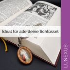 Schlüsselanhänger Barmherziger Jesus, Olivenholz - LUNEXUS
