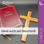Wandkreuz mit Fase 25×15 cm aus Olivenholz - LUNEXUS