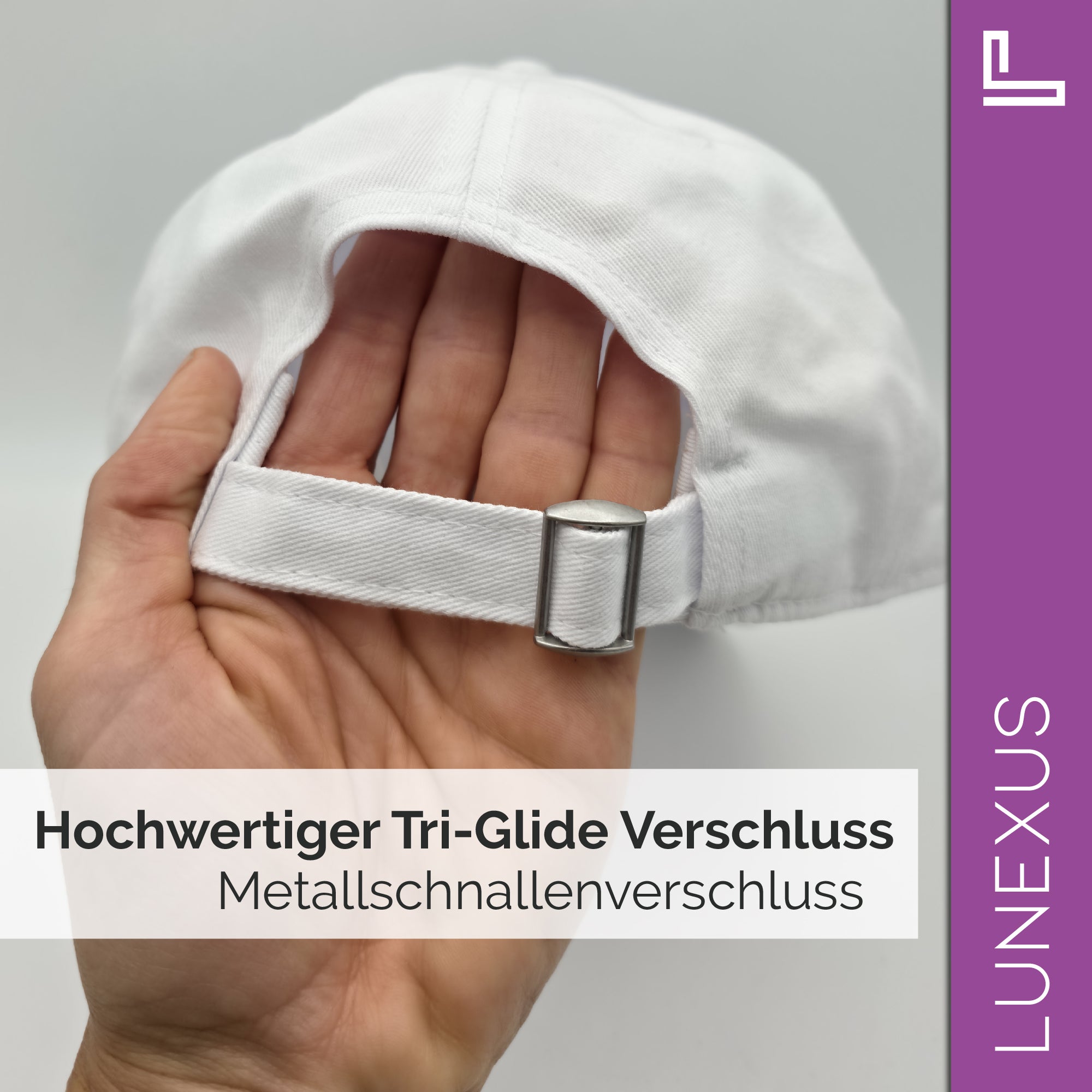 Kreuz-Cap mit 3D-Stick – Snapback verstellbar - LUNEXUS