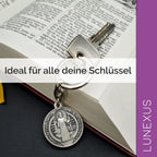 Benediktus Schlüsselanhänger Silber, beidseitig geprägt - LUNEXUS