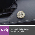 Christophorus Plakette Antik-Look Ø 3,6 cm – gesegnet & Magnet