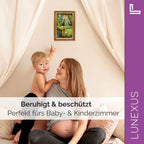 Schutzengelbild 12×17 cm – klassisches Motiv mit Kindern & Bach - LUNEXUS