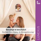 Schutzengelbild 13,5×8,5 cm – Engel wacht über schlafendes Baby - LUNEXUS