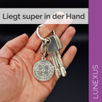 Benediktus Schlüsselanhänger Silber, beidseitig geprägt - LUNEXUS