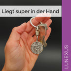 Christopherus Schlüsselanhänger 9 cm – „KOMM GUT HEIM" - LUNEXUS