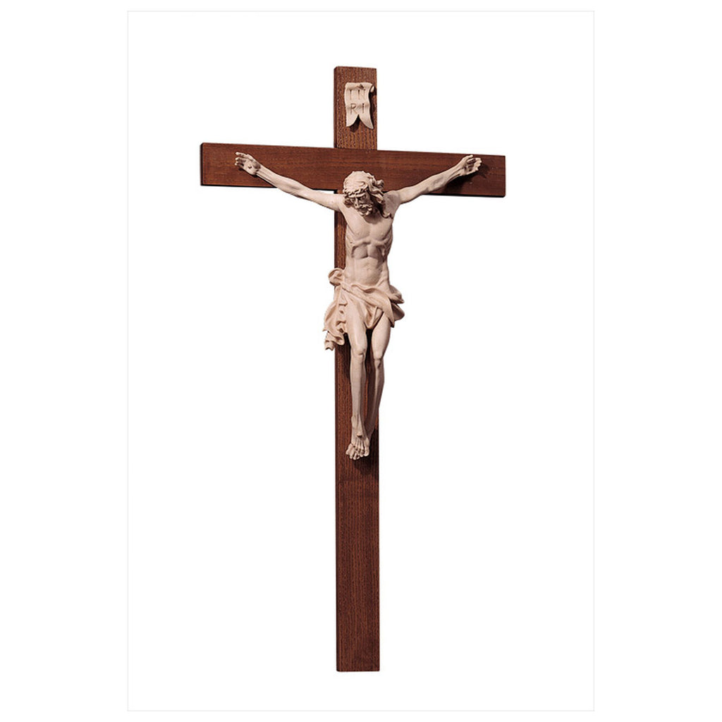 Boehmisches Kruzifix – handgeschnitztes Kreuz mit Corpus aus Südtirol