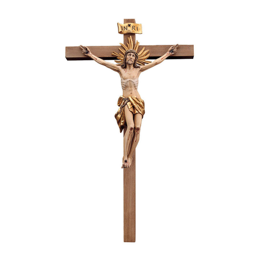 Limpias Crucifix – hand-carved wooden cross from South Tyrol, hand-painted finish