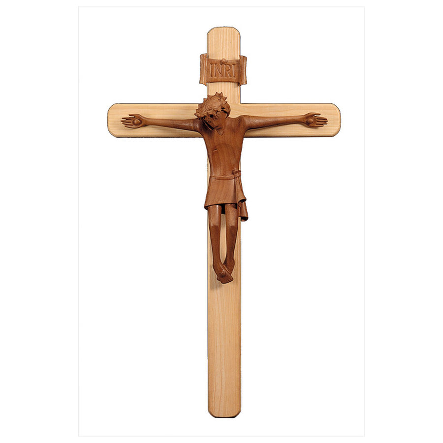 Crucifix after Kastlunger – hand-carved wooden cross from South Tyrol, view 2