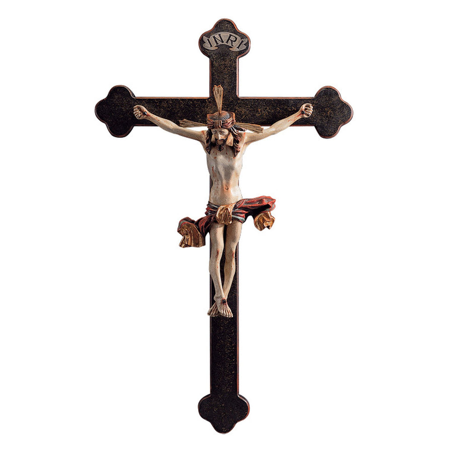 Crocifisso di Riemenschneider – crocifisso in legno scolpito a mano, finitura oro zecchino anticato