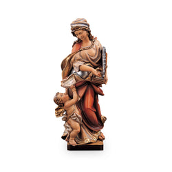 St Cecilia – hand-carved wooden statue, hand-painted finish