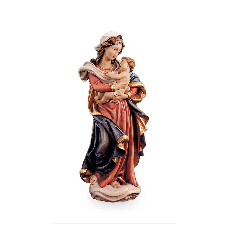 Salzburger Madonna mit Kind – handgeschnitzte Holzfigur aus Südtirol, Ausführung handbemalt