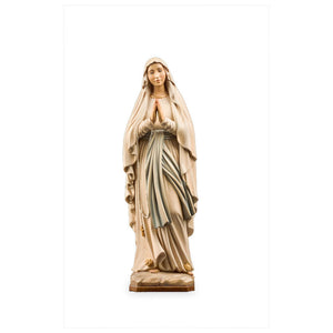 Lourdes Madonna ohne Kleid – handgeschnitzte Marienfigur aus Holz, gefertigt in Südtirol