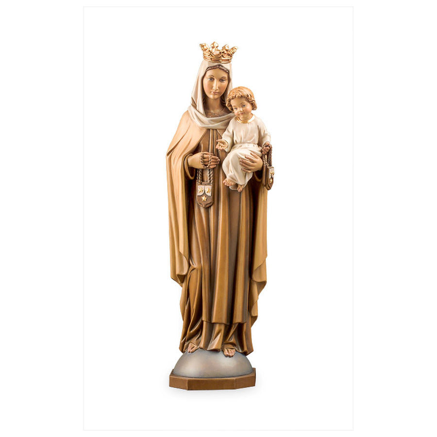 Madonna vom Berge Karmel – handgeschnitzte Holzfigur, Ausführung handbemalt