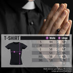 Größentabelle und Maße für Amen Damen T-Shirt aus 100 % Baumwolle taillierter Schnitt