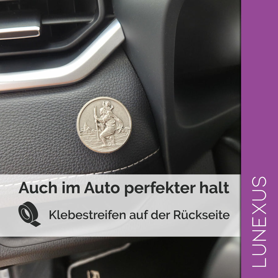 Placa San Cristóbal para coche Ø 3,5 cm – medalla bendecida con imán – vista 5