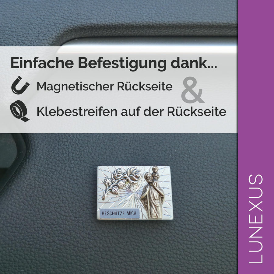 St Christopher Medal “Beschütze mich” (“protect me”) 3.6 × 2.6 cm – Blessed – view 5