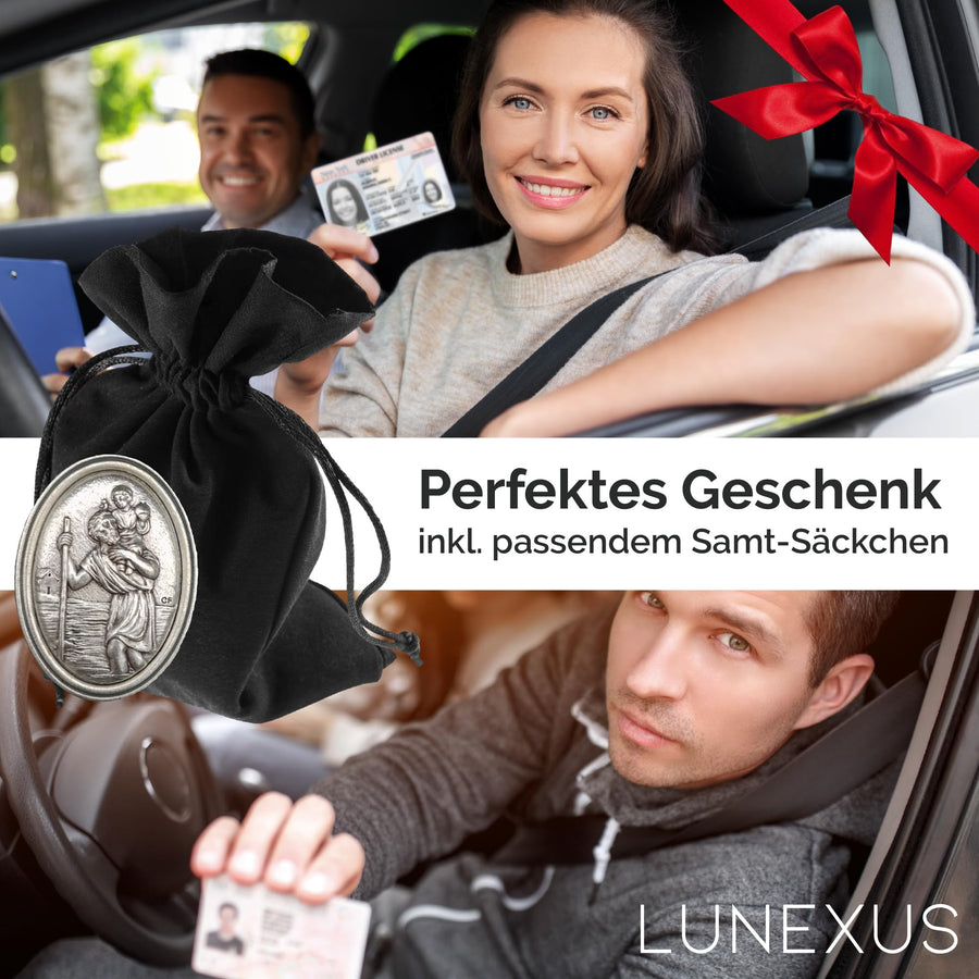 Medaglia San Cristoforo ovale 4,8 × 2,8 cm – benedetta e con magnete – vista 4