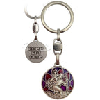 Gesegneter Christophorus Schlüsselanhänger mit Gravur „Komm gut heim“ als Schutzpatron für Autofahrer und Reisende