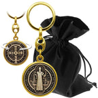 Benediktus Schlüsselanhänger 9 cm – Gold / Antik - Bronze - LUNEXUS