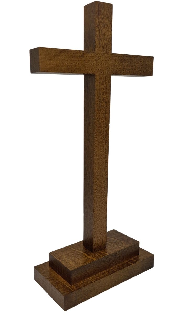 Buchenholz - Standkreuz 28,5 cm – aus Deutschland – zerlegbar mit Sockel - LUNEXUS