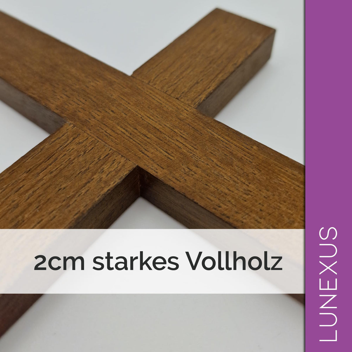 Wandkreuz aus Buchenholz 30 cm – Ansicht 5