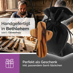Handarbeit Bethlehem Halskette Olivenholz Kreuz schlicht gesegnet Zertifikat