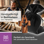Handarbeit Bethlehem Halskette Olivenholz Kreuz mit Taube gesegnet Zertifikat