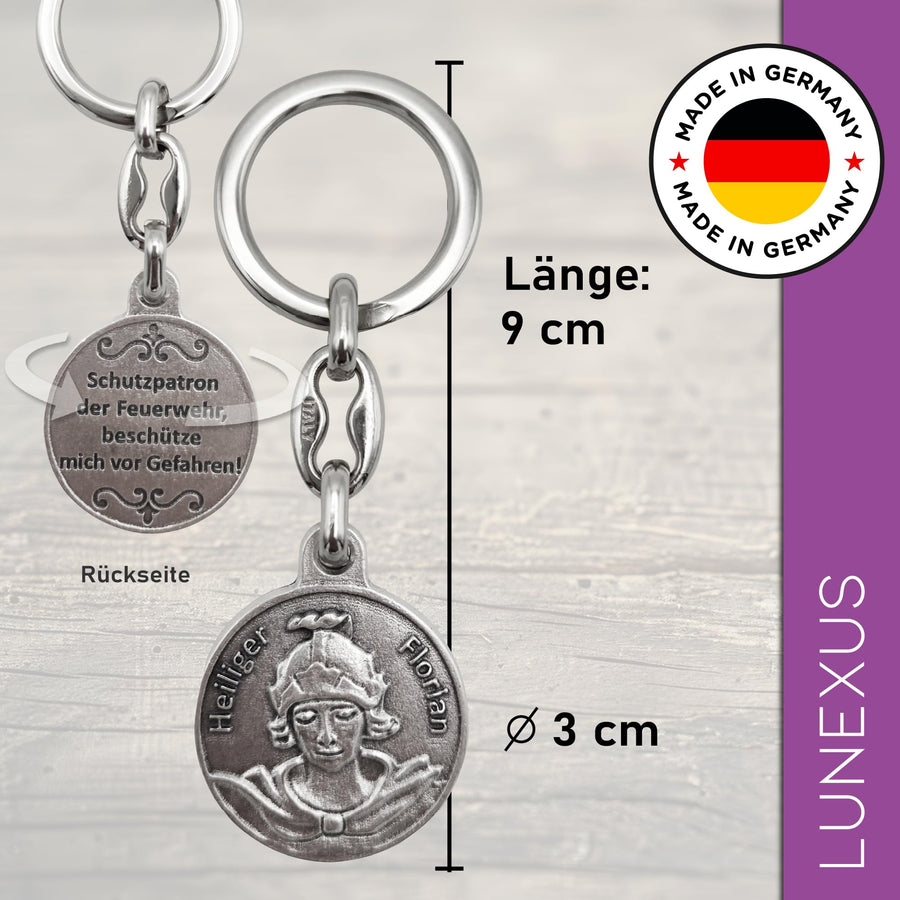 St Florian Keyring 9 cm – Blessed & Made in Germany – view 2